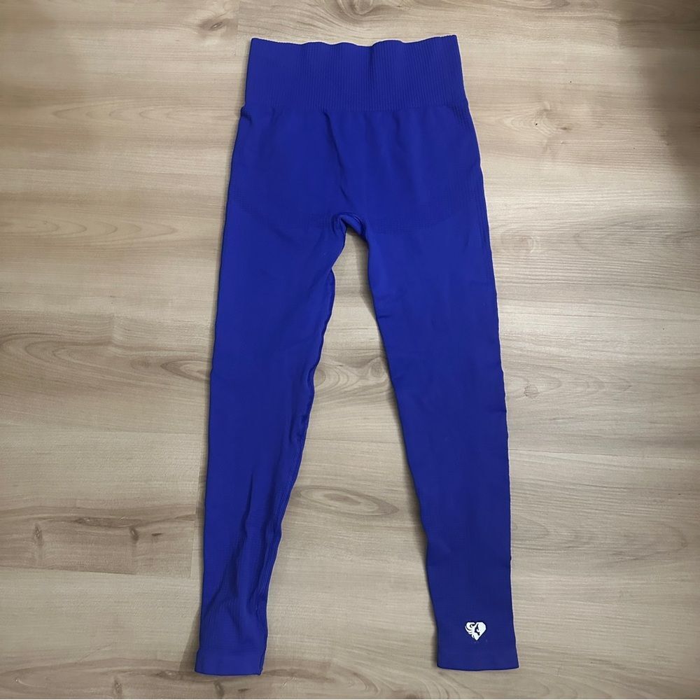 Women's Best Blue Power Seamless Leggings Size Medium Work Out‎
